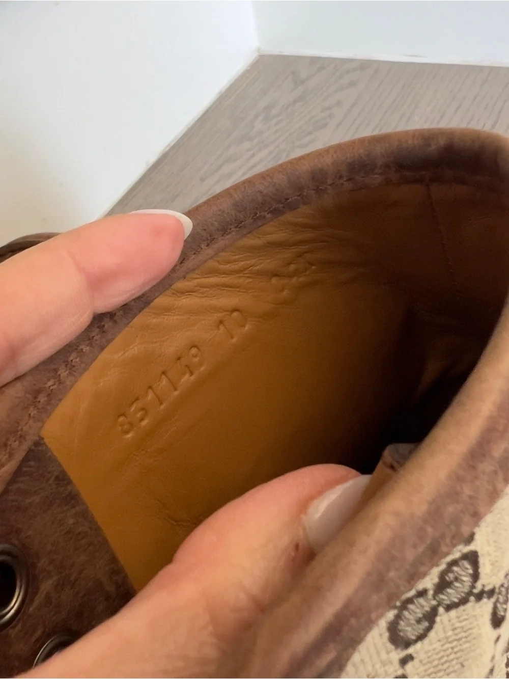 Gucci Mens Ala Boots Shoes in Brown GG Logo